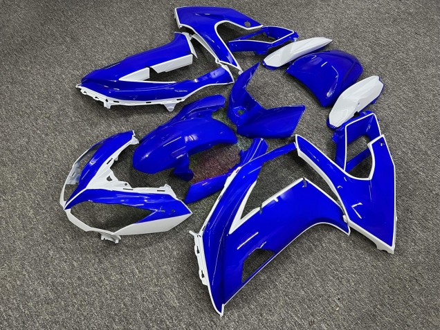 Purchase 2012-2016 Glossy Blue White Kawasaki Ninja 650 EX650 Motorcycle Fairings UK