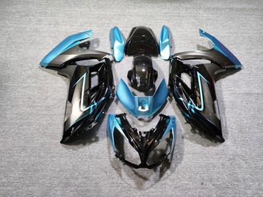 Purchase 2012-2016 Glossy Black Teal Kawasaki Ninja 650 EX650 Motorcycle Fairings UK