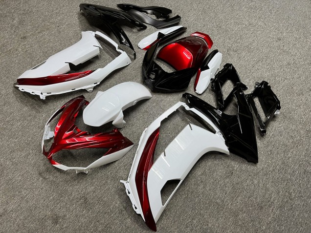 Purchase 2012-2016 Glossy White Candy Red Black Kawasaki Ninja 650 EX650 Motorcycle Fairings UK