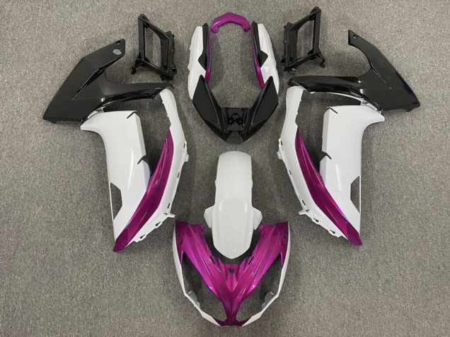Purchase 2012-2016 Glossy White Magenta Kawasaki Ninja 650 EX650 Motorcycle Fairings UK