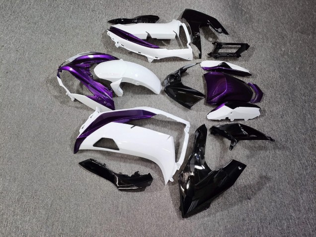 Purchase 2012-2016 Glossy White Purple Black Kawasaki Ninja 650 EX650 Motorcycle Fairings UK