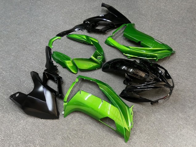 Purchase 2012-2016 Glossy Green Black Kawasaki Ninja 650 EX650 Motorcycle Fairings UK
