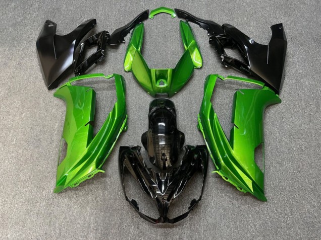 Purchase 2012-2016 Glossy Green Black Kawasaki Ninja 650 EX650 Motorcycle Fairings UK