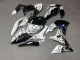 Purchase 2017-2019 Glossy White & Black with Blue & Yellow Lightning Kawasaki Ninja 650 EX650 Motorcycle Fairings UK