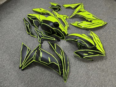 Purchase 2017-2019 Matte Black & High Vis Yellow Split Kawasaki Ninja 650 EX650 Motorcycle Fairings UK
