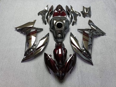 Purchase 2017-2019 Glossy Red & Gold Carbon Fiber Style Kawasaki Ninja 650 EX650 Motorcycle Fairings UK