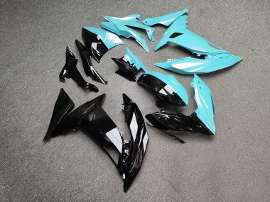 Purchase 2017-2019 Glossy Black Light Blue Split Kawasaki Ninja 650 EX650 Motorcycle Fairings UK
