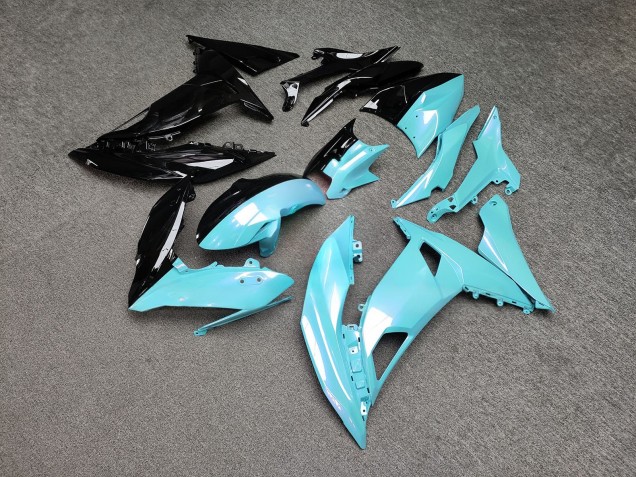 Purchase 2017-2019 Glossy Black Light Blue Split Kawasaki Ninja 650 EX650 Motorcycle Fairings UK