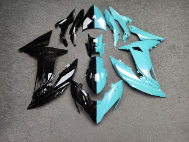 Purchase 2017-2019 Glossy Black Light Blue Split Kawasaki Ninja 650 EX650 Motorcycle Fairings UK