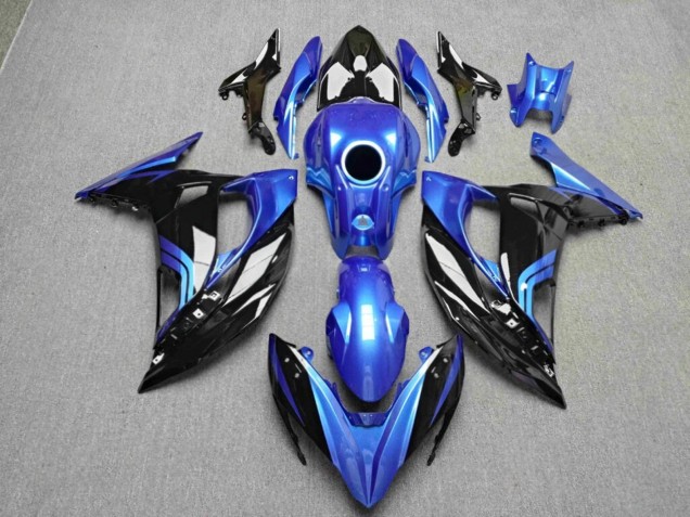 Purchase 2017-2019 Glossy Black & Electric Blue Kawasaki Ninja 650 EX650 Motorcycle Fairings UK