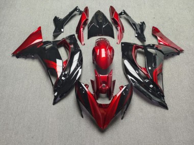 Purchase 2017-2019 Glossy Dark Red Black Kawasaki Ninja 650 EX650 Motorcycle Fairings UK