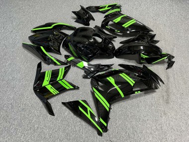 Purchase 2020-2026 Glossy Black & Green Kawasaki Ninja 650 EX650 Motorcycle Fairings UK