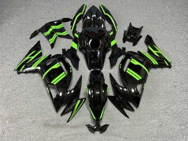 Purchase 2020-2026 Glossy Black & Green Kawasaki Ninja 650 EX650 Motorcycle Fairings UK