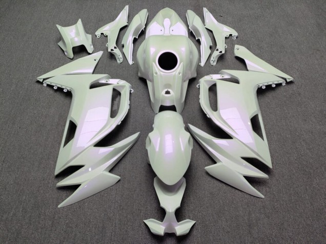 Purchase 2020-2026 Glossy Pearl White with Pink Flakes Kawasaki Ninja 650 EX650 Motorcycle Fairings UK