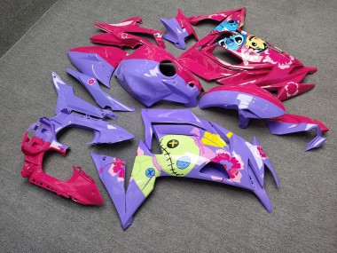 Purchase 2020-2026 Glossy Pink & Purple Anime Split Kawasaki Ninja 650 EX650 Motorcycle Fairings UK