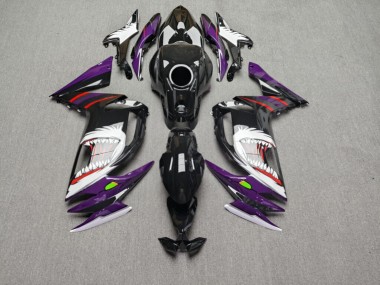 Purchase 2020-2026 Glossy Black & Purple Shark Kawasaki Ninja 650 EX650 Motorcycle Fairings UK