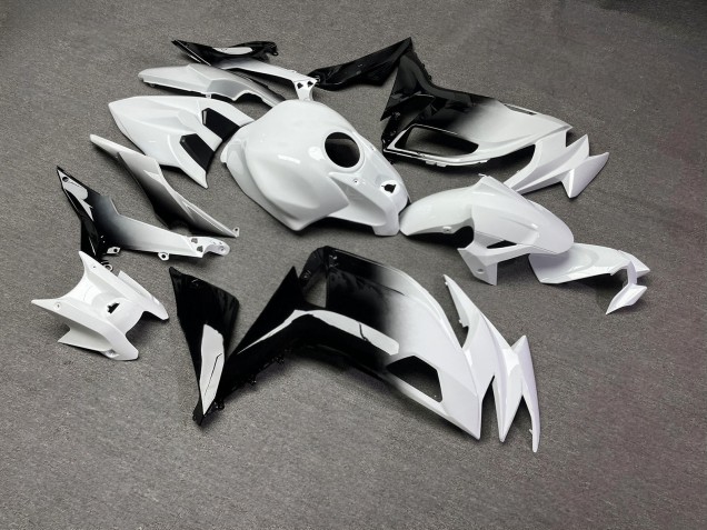 Purchase 2020-2026 Glossy Black & White Gradient Kawasaki Ninja 650 EX650 Motorcycle Fairings UK