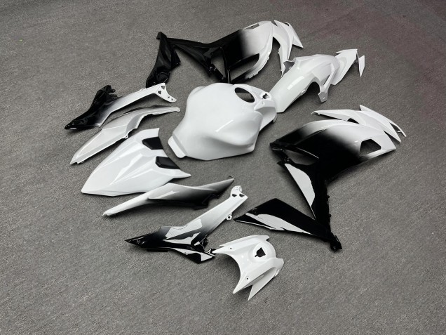 Purchase 2020-2026 Glossy Black & White Gradient Kawasaki Ninja 650 EX650 Motorcycle Fairings UK