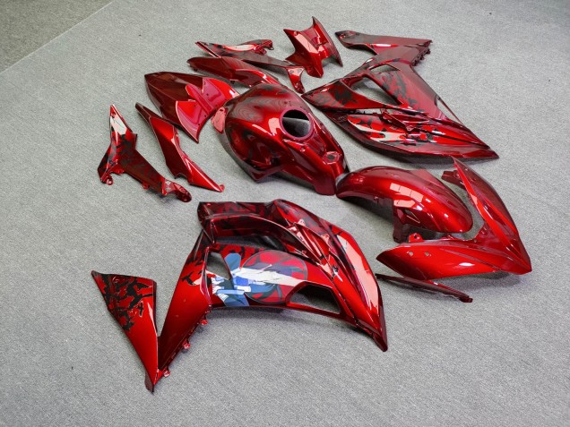 Purchase 2020-2026 Glossy Candy Red Anime Kawasaki Ninja 650 EX650 Motorcycle Fairings UK