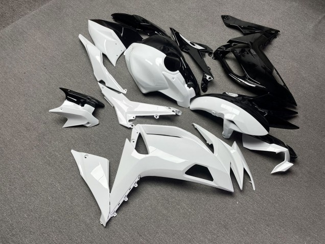 Purchase 2020-2026 Glossy Black & White Split Kawasaki Ninja 650 EX650 Motorcycle Fairings UK