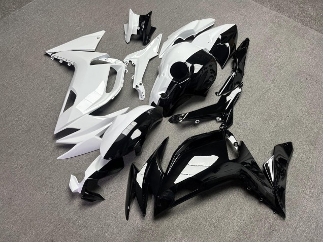 Purchase 2020-2026 Glossy Black & White Split Kawasaki Ninja 650 EX650 Motorcycle Fairings UK