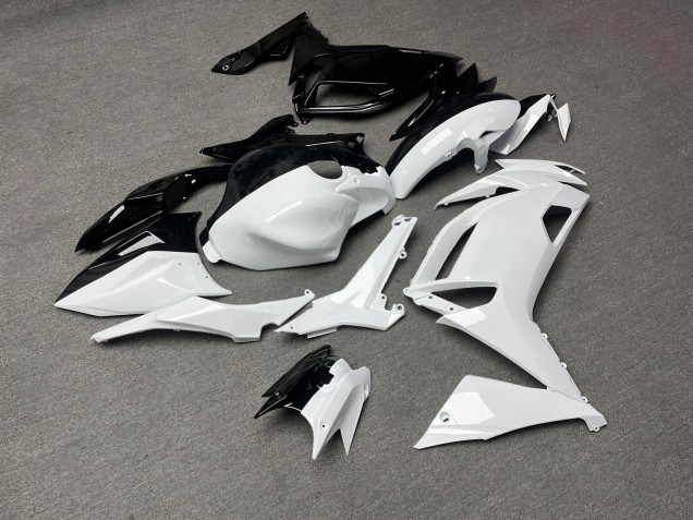 Purchase 2020-2026 Glossy Black & White Split Kawasaki Ninja 650 EX650 Motorcycle Fairings UK