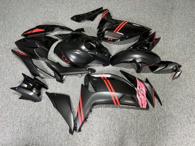 Purchase 2020-2026 Matte Glossy Black Split Anime Kawasaki Ninja 650 EX650 Motorcycle Fairings UK