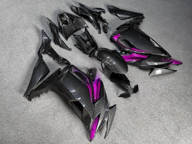 Purchase 2020-2026 Glossy Carbon Fiber Style Pink Kawasaki Ninja 650 EX650 Motorcycle Fairings UK