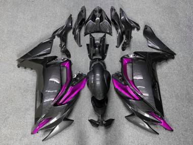 Purchase 2020-2026 Glossy Carbon Fiber Style Pink Kawasaki Ninja 650 EX650 Motorcycle Fairings UK