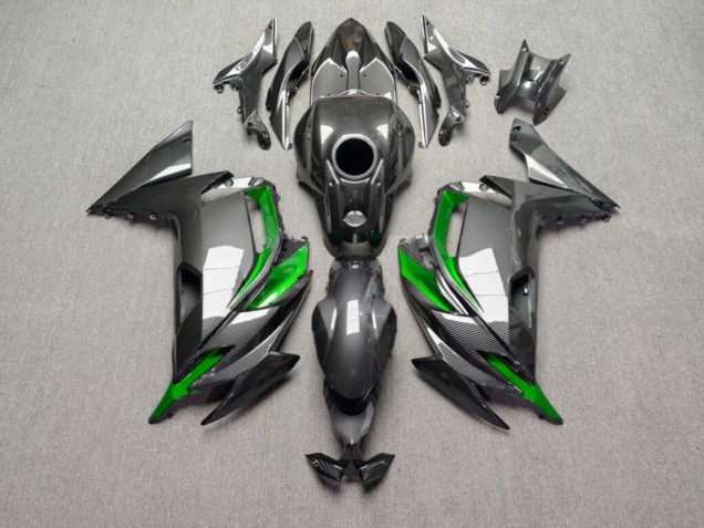 Purchase 2020-2026 Glossy Carbon Fiber Style Green Kawasaki Ninja 650 EX650 Motorcycle Fairings UK