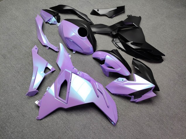 Purchase 2024-2026 Glossy Lavender with Blue Pearl Flakes & Matte Black Split Kawasaki Ninja 500 EX500 Motorcycle Fairings UK