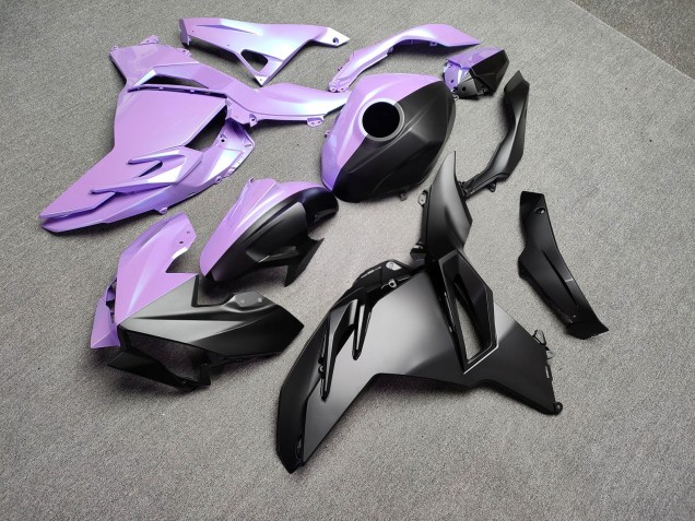Purchase 2024-2026 Glossy Lavender with Blue Pearl Flakes & Matte Black Split Kawasaki Ninja 500 EX500 Motorcycle Fairings UK