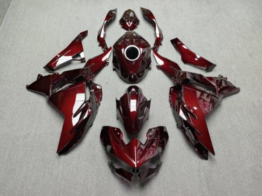 Purchase 2024-2026 Red Wine Carbon Fiber Style Kawasaki Ninja 500 EX500 Motorcycle Fairings UK