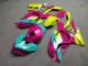 Purchase 2024-2026 Light Blue with Yellow & Pink Leopard Kawasaki Ninja 500 EX500 Motorcycle Fairings UK