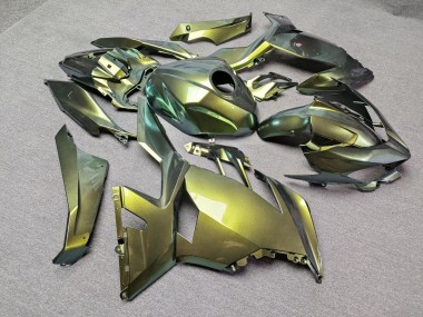 Purchase 2018-2024 Glossy Green Chameleon Kawasaki Ninja 400 EX400 Motorcycle Fairings UK