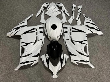 Purchase 2013-2017 Glossy Black & White Zebra Kawasaki Ninja 300 EX300 Motorcycle Fairings UK