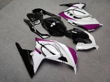 Purchase 2013-2017 Glossy Black & White with Pink Kawasaki Ninja 300 EX300 Motorcycle Fairings UK