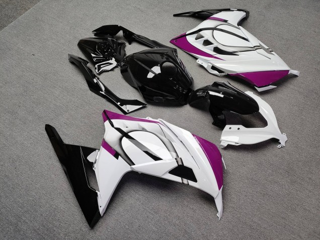 Purchase 2013-2017 Glossy Black & White with Pink Kawasaki Ninja 300 EX300 Motorcycle Fairings UK