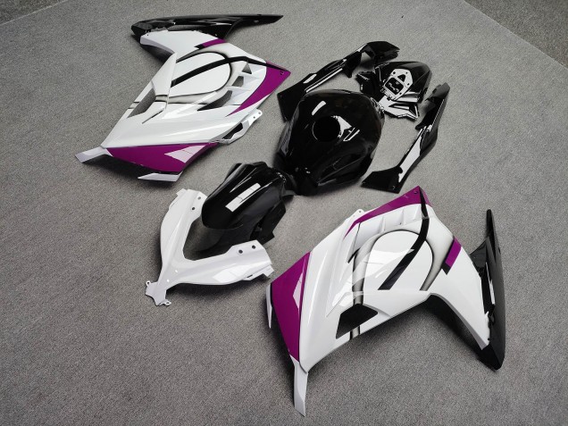 Purchase 2013-2017 Glossy Black & White with Pink Kawasaki Ninja 300 EX300 Motorcycle Fairings UK