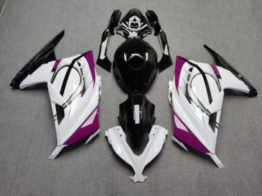 Purchase 2013-2017 Glossy Black & White with Pink Kawasaki Ninja 300 EX300 Motorcycle Fairings UK