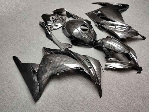 Purchase 2013-2017 Glossy Carbon Fiber Style Kawasaki Ninja 300 EX300 Motorcycle Fairings UK