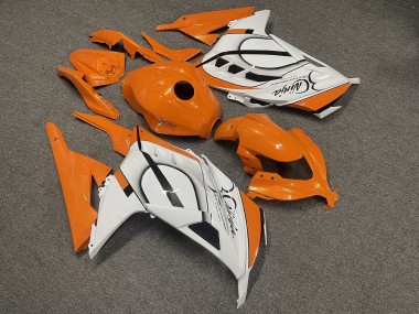 Purchase 2013-2017 Glossy Orange with White & Black Kawasaki Ninja 300 EX300 Motorcycle Fairings UK