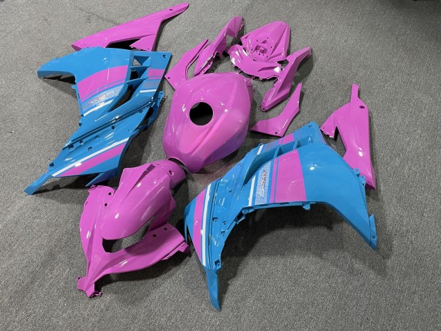 Purchase 2013-2017 Baby Blue Pink Kawasaki Ninja 300 EX300 Motorcycle Fairings UK