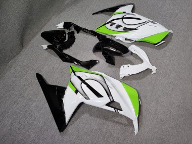 Purchase 2013-2017 Glossy White Green Kawasaki Ninja 300 EX300 Motorcycle Fairings UK