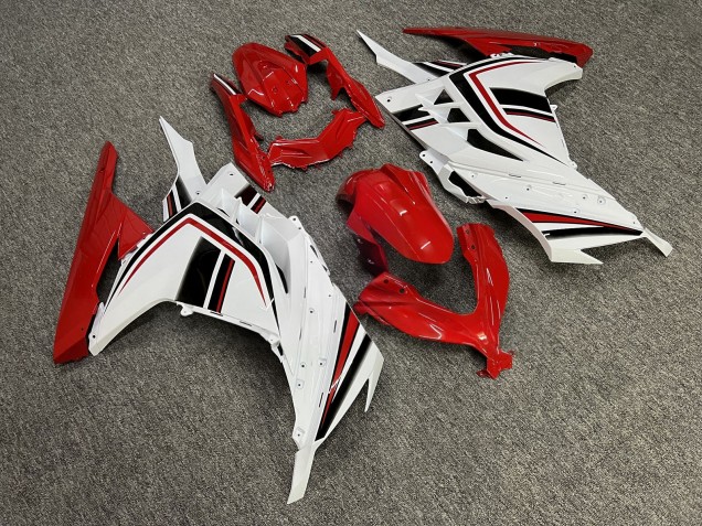 Purchase 2013-2017 Glossy Red White Black Kawasaki Ninja 300 EX300 Motorcycle Fairings UK