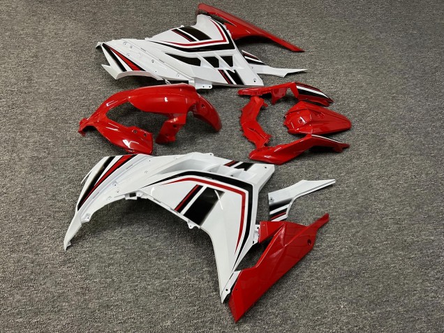 Purchase 2013-2017 Glossy Red White Black Kawasaki Ninja 300 EX300 Motorcycle Fairings UK