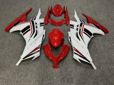 Purchase 2013-2017 Glossy Red White Black Kawasaki Ninja 300 EX300 Motorcycle Fairings UK
