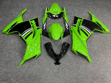 Purchase 2013-2017 Glossy Green Black Kawasaki Ninja 300 EX300 Motorcycle Fairings UK