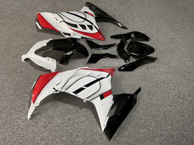 Purchase 2013-2017 Glossy White Black Red Kawasaki Ninja 300 EX300 Motorcycle Fairings UK