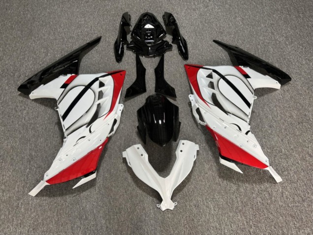 Purchase 2013-2017 Glossy White Black Red Kawasaki Ninja 300 EX300 Motorcycle Fairings UK